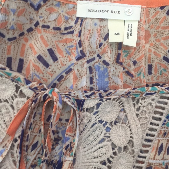 Anthropologie Roselle Printed Peasant Tunic - Picture 6 of 8